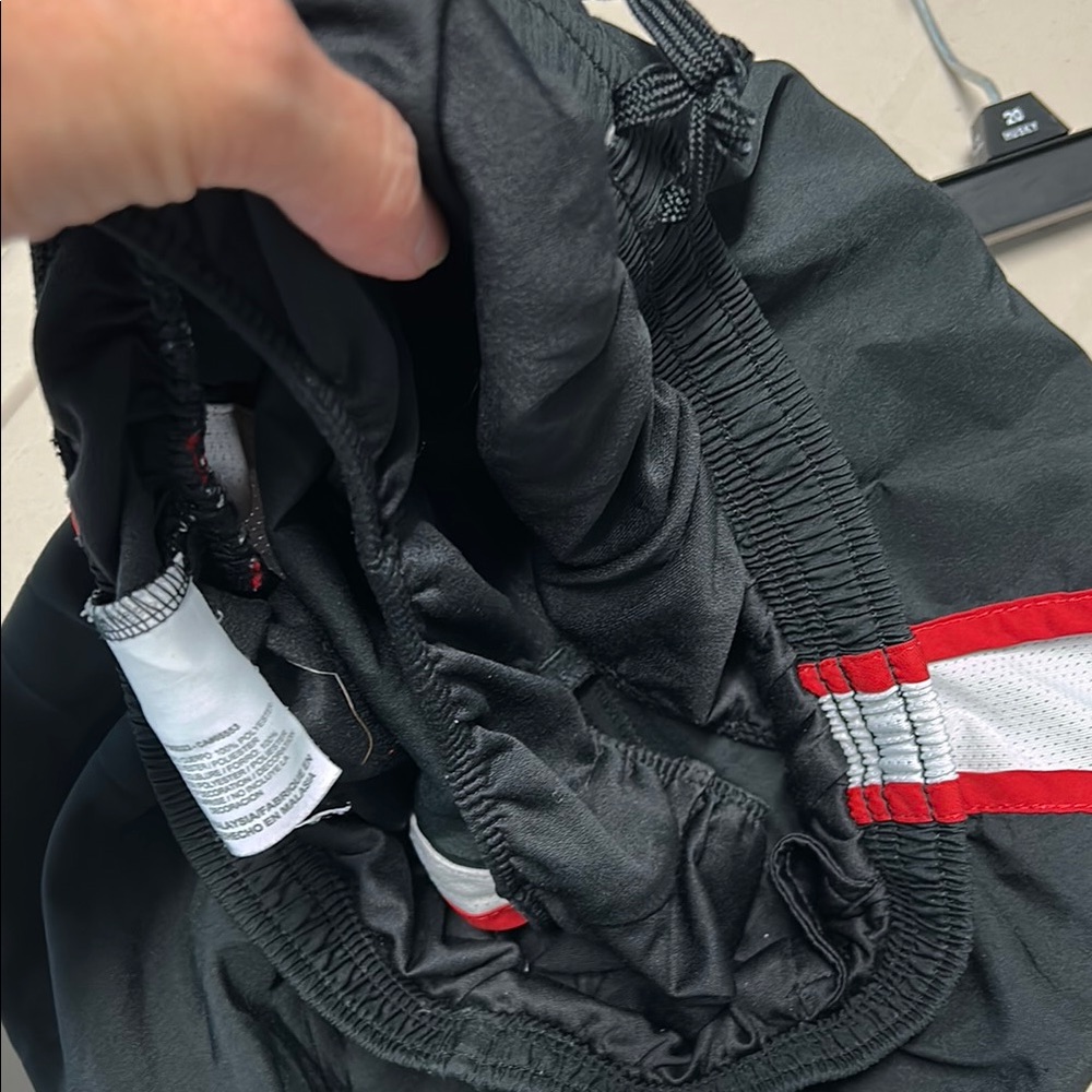 Nike Women's Black Shorts with Red and White Accents - Picture 14 of 14